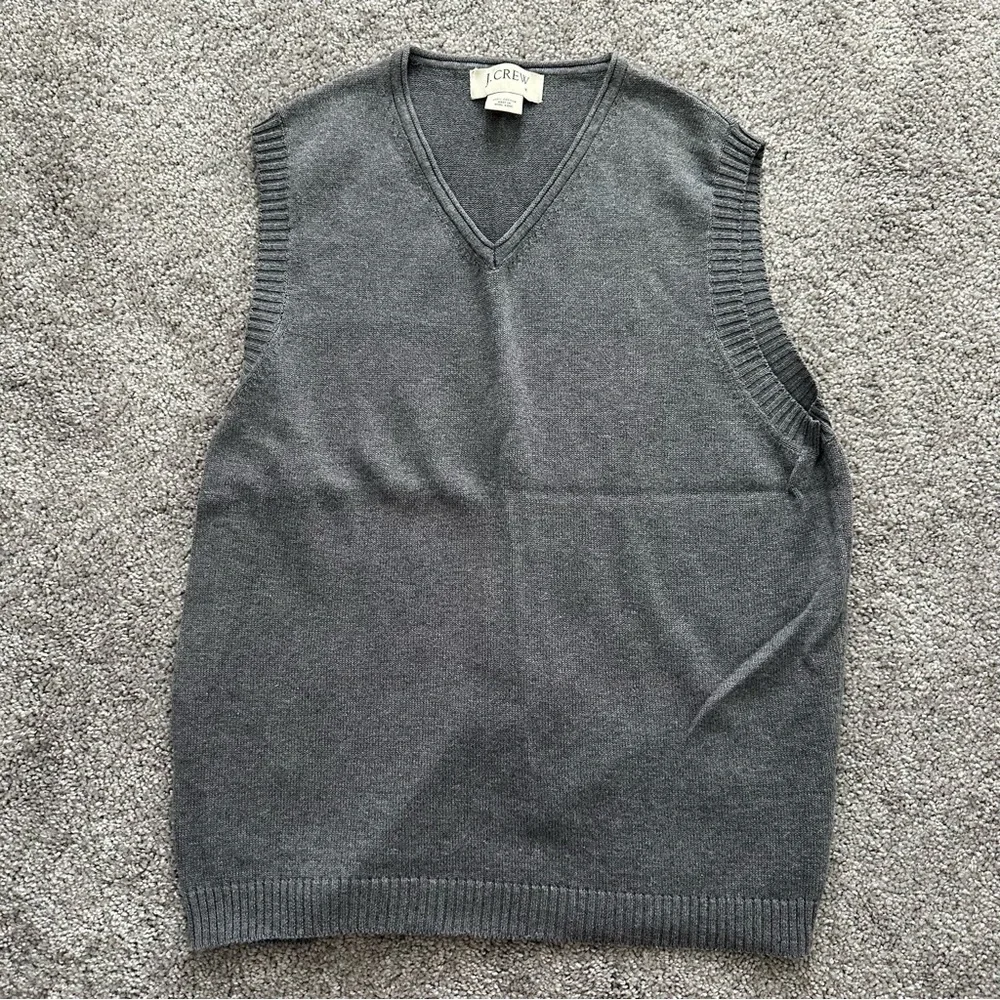 J. Crew Gray V-Neck Sweater Classic Style